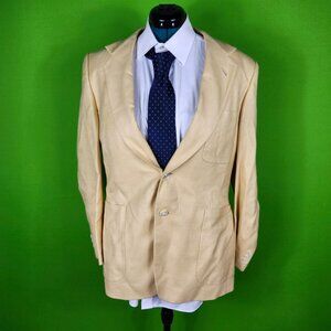 Vintage Hammonton Park Clothes Yellow Blazer Mens 44R Two-Button Jacket